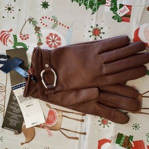 Lined leather gloves